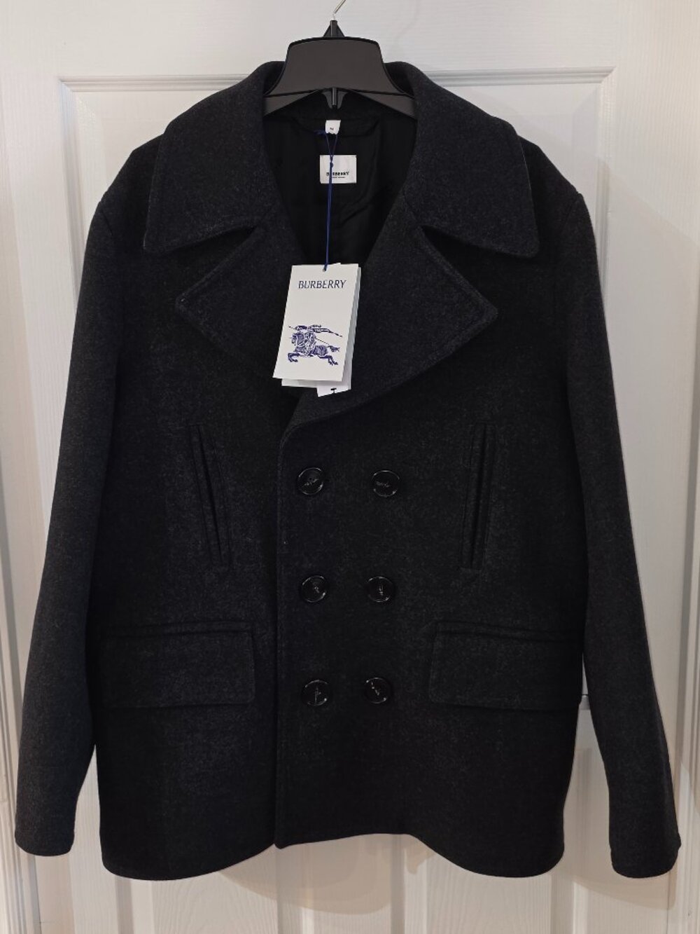 Burberry Double-Breasted Wool Pea Coat
